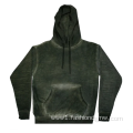 Sun Faded Hoodie Streetwear Men Navy Oil Wash